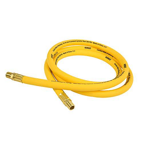 디월트 DXCM012-0226 1/ 2” x 6’ 프리미엄 하이브리드 Lead-In 호스, Yellow