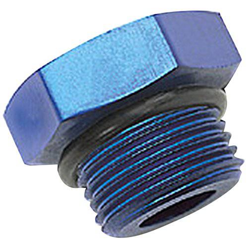 Edelbrock/ Russell 660270 블루 양극처리 알루미늄 -6AN 스트레이트 스레드 플러그 어댑터