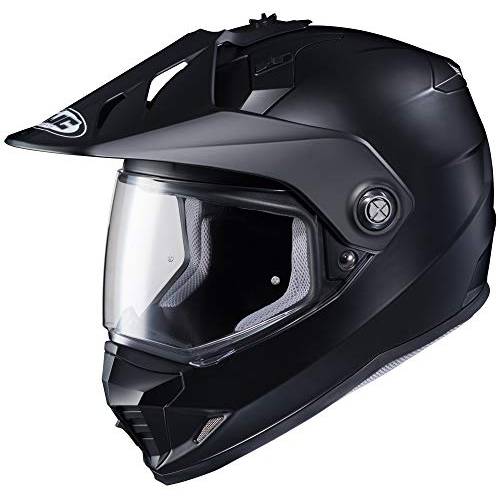 HJC Helmets  솔리드 망 Semi-Flat DS-X1 스트리트 자전거 오토바이 헬멧 - 매트 블랙 2X-Large