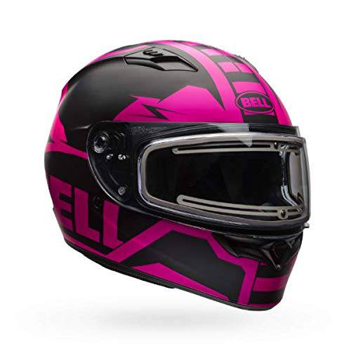 Qualifier 스노우 전기,전동 쉴드 헬멧 (매트 핑크/ 블랙 - X-Small)