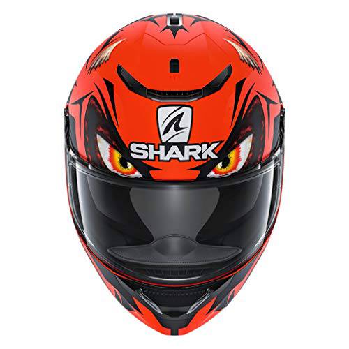 Shark Unisex-Adult 풀 페이스 헬멧 (레드/ 블랙, L - 59-60 cm - 23.2-23.6’’), HE3460DRKR L, 레드/  블랙