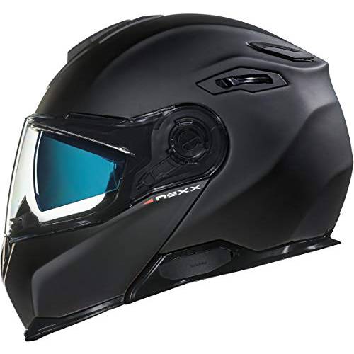넥스 X.Vilitur 플레인 매트 블랙 모듈식 오토바이 헬멧 (XL)