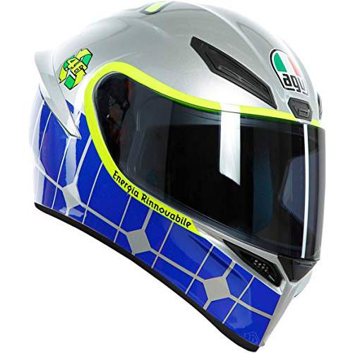 AGV Unisex-Adult 풀 페이스 K-1 MUG15 오토바이 헬멧 (실버/ 블루, XX-Large)