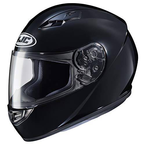 HJC Helmets CS-R3 Unisex-Adult 풀 페이스 솔리드 오토바이 헬멧 (블랙, 라지)