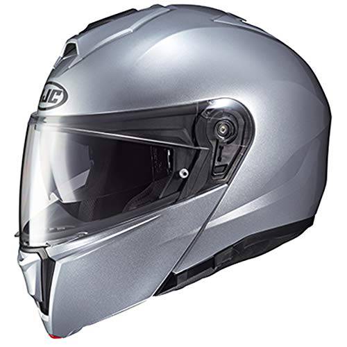 HJC Unisex-Adult Flip-Up 헬멧 (실버, 라지)