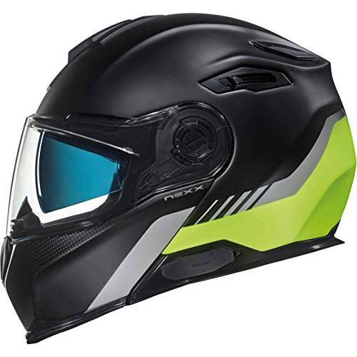 넥스 X.Vilitur Latitude 매트 블랙 Yellow 모듈식 오토바이 헬멧
