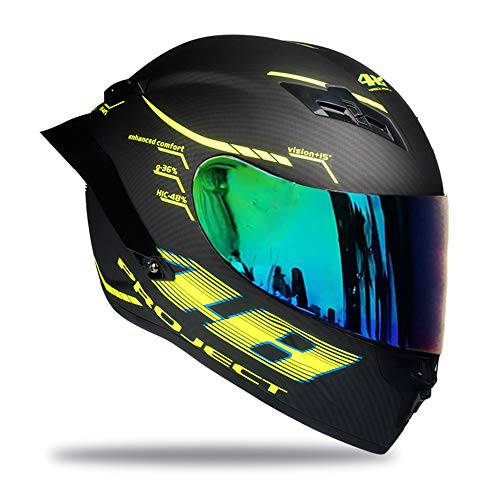 Woljay 풀 페이스 오토바이 헬멧 Unisex-Adult 오프로드 Moto 스트리트 자전거 ATV 헬멧 46 매트 도트인증 (컬러, M)