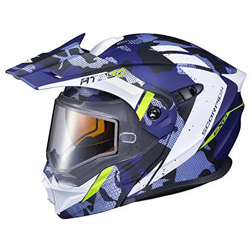 전갈 AT950 헬멧 - Outrigger 듀얼 Pane 쉴드 (XX-Large) (매트 블루)