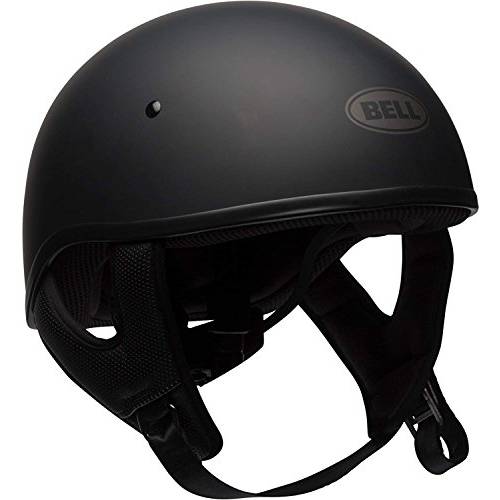 벨 Pit 보스 스포츠 Unisex-Adult 하프 스트리트 헬멧 (솔리드 매트 블랙, 라지) (D.O.T.-Certified)