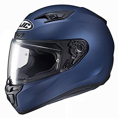 HJC 헬멧 Unisex-Adult 풀 페이스 파워 스포츠 헬멧 (Semi-Flat 메탈릭,메탈 블루, XX-Large)