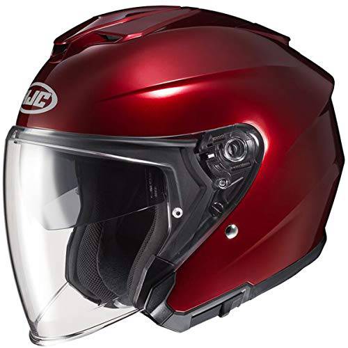 HJC i30 솔리드 Men’s 스트리트 오토바이 헬멧 - 와인/ 미디엄