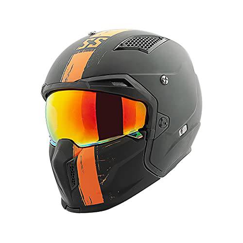 스피드&  강화 SS2400 내구성 As 네일 헬멧 (X-Large) (블랙/ 오렌지)