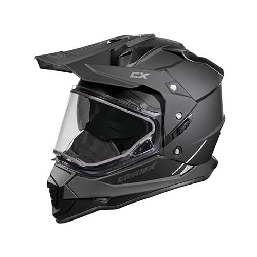 CastleX 모드 D/ S SV 듀얼 스포츠 스노우모빌 헬멧 in 매트 블랙, 사이즈 미디엄