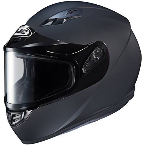 HJC 헬멧 CS-R3 솔리드 스노우 헬멧 전기,전동 쉴드 (매트 블랙, 라지) XF-10