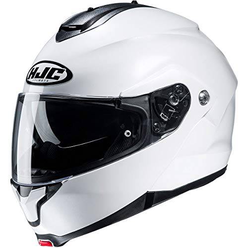 HJC C91 Men’s 스트리트 오토바이 헬멧 - Semi-Flat 펄 화이트/ 라지