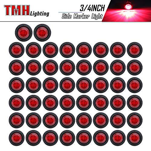 50 Pcs TMH 3/ 4 인치 마운트 레드 LED 클리어런스 마커 Bullet 마커 라이트, 사이드 마커 라이트, led 마커 라이트, led 사이드 마커 라이트, led 트레일러 마커 라이트, 트레일러 마커 라이트