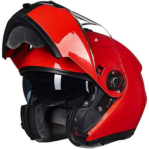 ILM 성인 오토바이 모듈식 풀 페이스 헬멧 플립업 듀얼 썬바이저 도트인증