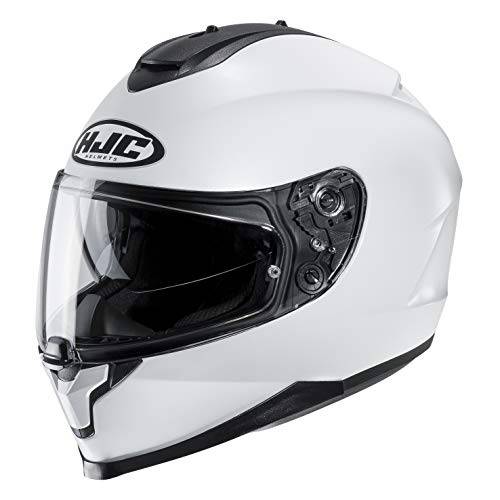 HJC 헬멧 Unisex-Adult C70 풀 페이스 헬멧 (화이트, 미디엄)