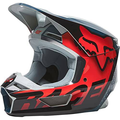 Fox 레이싱 2022 V1 헬멧 MIPS - Trice (미디엄) (그레이/ 오렌지)
