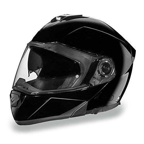 데이토나 헬멧 풀 페이스 모듈식 오토바이 헬멧 Glide   도트인증 [Hi-Gloss 블랙] [2XL]
