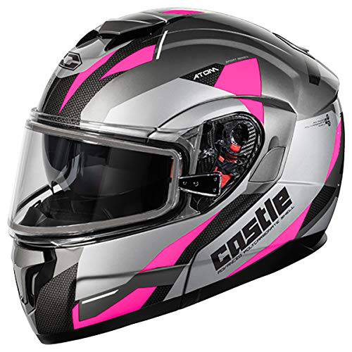 캐슬 X Atom SV 트렌센드 모듈식 스노우모빌 헬멧 - 핑크