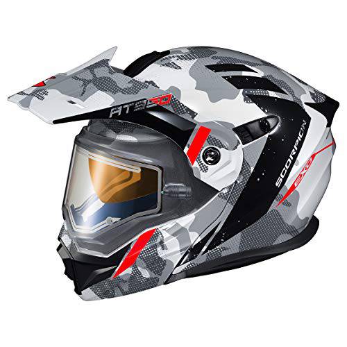 ScorpionEXO EXO-AT950 Outrigger 헬멧 w/ 전기,전동 쉴드 (화이트/ 그레이 - 스몰)