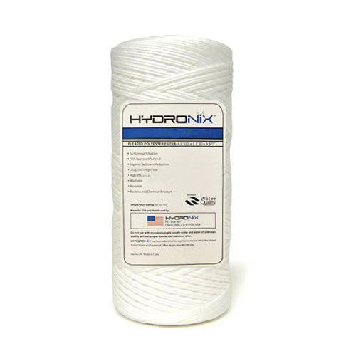 Hydronix SWC-45-10100 범용 Whole 하우스 Sediment 끈,스트립,선 상처 용수필터, 물 필터, 정수 필터 카트리지 4.5 x 10 - 100 Micron