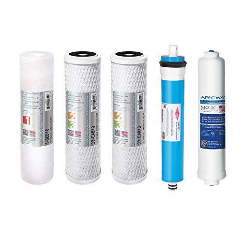 APEC Water Systems FILTER-MAX90 US Made 90 GPD Complete 교체용 세트 for Ultimate Series Reverse 삼투 용수필터, 물 필터, 정수 필터 (Standard 1/ 4 Output System)