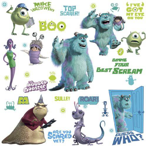 RoomMates RMK2010SCS Monsters Inc. 필 and 스틱 벽면 데칼,도안