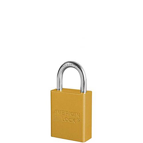 American Lock S1105YLW 맹꽁이자물쇠,통자물쇠,자물쇠 Keyed Shackel, Aluminum, 1, Yellow