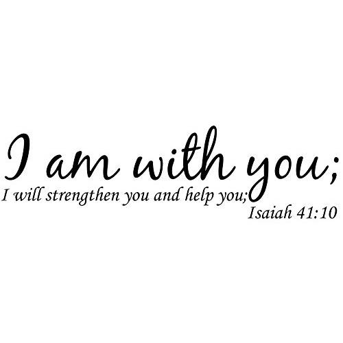 Empresal  벽면 데칼 인용문 Isaiah 41 I Am You I Will 강화 You and Help You Scripture 스티커