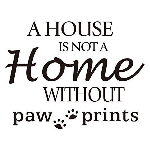 A 하우스 is NOT A 홈 Without paw Prints 벽면 데칼,스티커 Quote Vinyl 벽면 말 스티커 홈 장식,데코 아트 각인