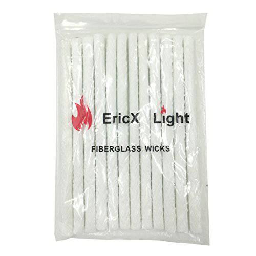 EricX 라이트 넓은 수명 유리섬유 교체용 Wicks for Tiki 횃불 - 12 조각, 피스 - 0.5 by 9.85 Inch