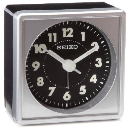 Seiko 2 Square,  소형, 콤팩트&  경량 Bedside 알람 시계
