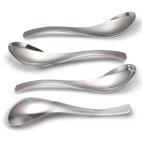 HIWARE Thick Heavy-Weight 수프 Spoons, 스테인레스 Steel 수프 Spoons, 테이블 Spoons, 세트 of 4