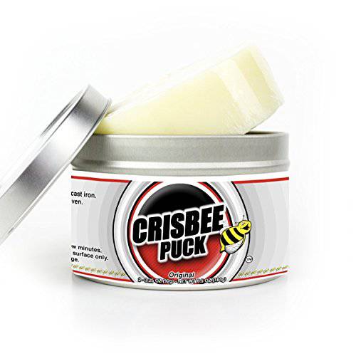 Crisbee 라운드,둥근 무쇠, 주철 and 카본 Steel 시즈닝 - 가족 Made in USA - the 무쇠, 주철 시즈닝 오일&  컨디셔너 Preferred by Experts - 유지 a 클리너 Non-Stick 냄비