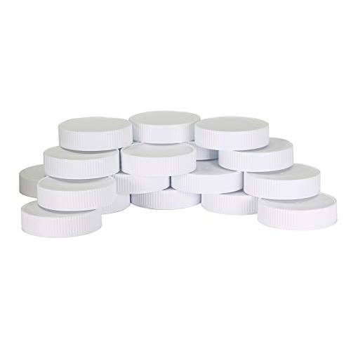 Pinnacle Mercantile Plastic 메이슨 항아리 레귤러 입구 Screw-On 화이트 Lids-24 Pack-Standard 사이즈 항아리 스토리지 Caps-BPA 프리 - Made in USA