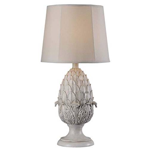 Kenroy Home Casual 테이블 Lamp, 30 Inch Height, 15 Inch Length, 15 Inch Diameter with Roman 화이트