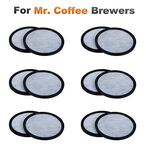 K&J 12-Pack Mr. Coffee 호환 필터 원형 - 범용 호환 Mr Coffee 호환 필터 - 교체용 차콜, 숯 필터 원형 Mr Coffee 커피브루어스, 커피 필터 - Better than OEM for