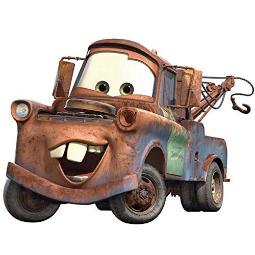 RoomMates Disney 픽사 자동차 Mater 필 and 스틱 Giant 벽면 Decal, Mater Giant