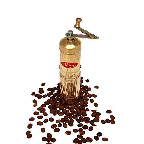 7 핸드메이드 수동 Brass 커피 밀,분쇄기 그라인더 Sozen, 휴대용 Conical Burr 커피 Mill, 휴대용 핸드 크랭크 커피 그라인더, Turkish 커피 그라인더