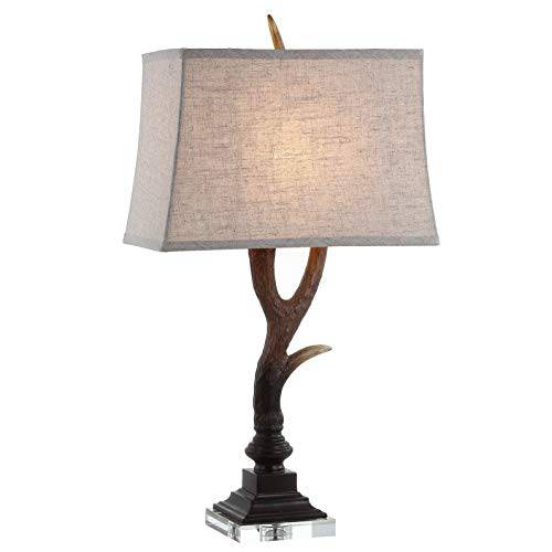 JONATHAN Y JYL6306A Antler 29.5 Rustic Resin/ 크리스탈 LED 테이블 Lamp, 전통 for Bedroom, 생활 Room, Office, 브라운