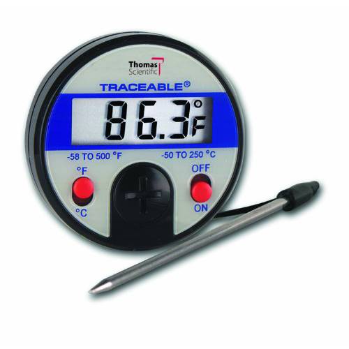 Thomas Traceable 울트라 Full-Scale Thermometer, 5.75 탐침,탐색기 Length, -58 to 500 도 F, -50 to 250 도 C