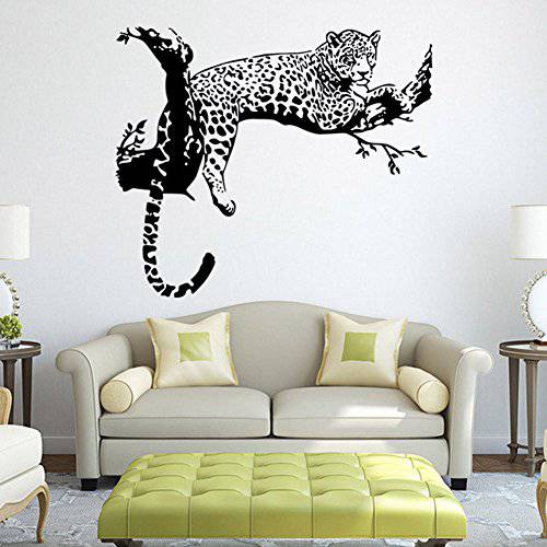 블랙 아프리칸 Leopard 벽면 데칼,스티커 탈부착가능 Mural 벽면 스티커 가정용 장식,데코