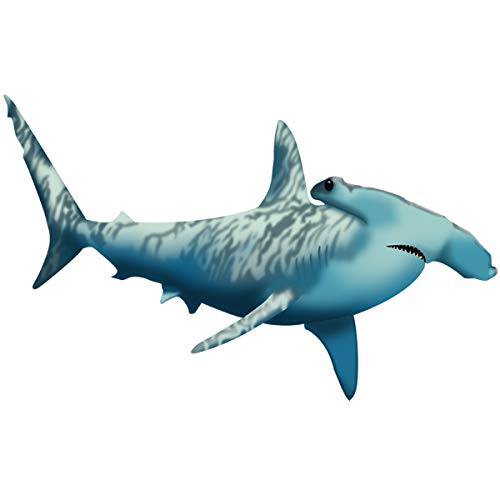 VWAQ Hammerhead Shark 벽면 데칼, 도안 | 비닐 오션 Animals 스티커 - NA02 (14 H X 24 W)