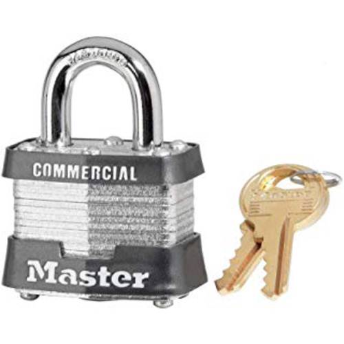 6 팩 Master Lock 3KA-0356 1-9/ 16 와이드 키, 열쇠 한쌍 Commercial 제품 코팅된 맹꽁이자물쇠,통자물쇠,자물쇠 with 3/ 4 Shackle 높이 - 키, 열쇠 to 0356 키 Code