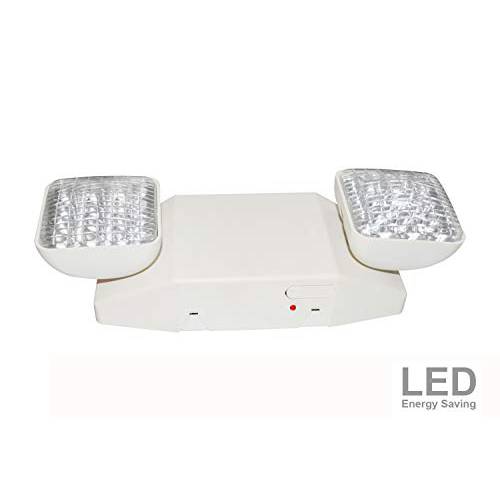 LIT-PaTH led 응급시 탈출 라이트닝 Fixtures with 2 led 머리,헤드 and 후면 Up Batteries- US 스탠다드 응급시 라이트, UL 924 and CEC Qualified, 120-277 전압,볼트 (1-Pack)