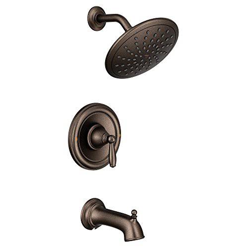 Moen T2253EPORB Brantford Posi-Temp 욕조 and 샤워 트림 Kit, 밸브 Required, including 8-Inch Eco-Performance Rainshower, 오일 Rubbed Bronze
