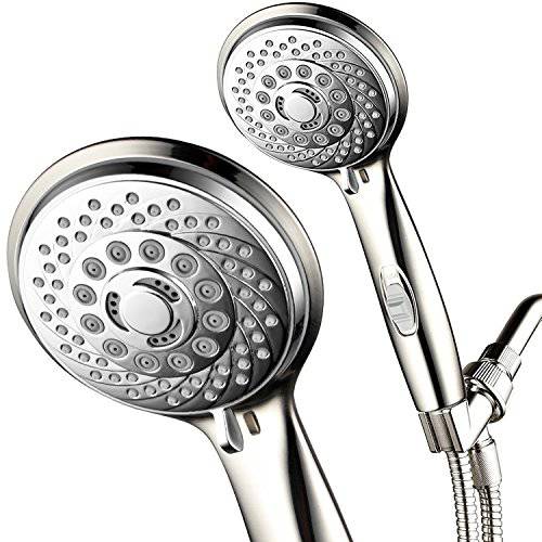 HotelSpa 7-Setting Ultra-Luxury 소형,휴대용 Shower-Head with Patented On/ 꺼짐 Pause Switch (Brushed Nickel/ Chrome)