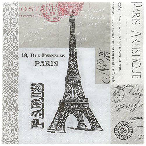 Paperproducts Design 5x5 Paris 칵테일안주,디저트/ 음료 용지,종이 Napkins - 6903
